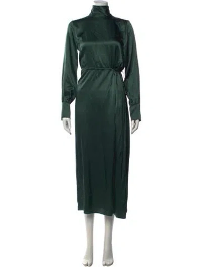 Pre-owned Sablyn Silk Long Dress In Green