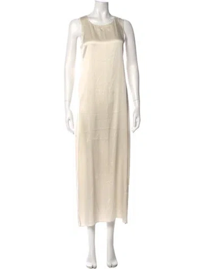 Pre-owned Sablyn Silk Long Dress In Neutral