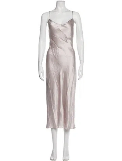 Pre-owned Sablyn Silk Long Dress In Neutral