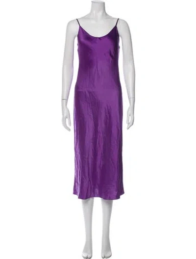 Pre-owned Sablyn Silk Long Dress In Purple