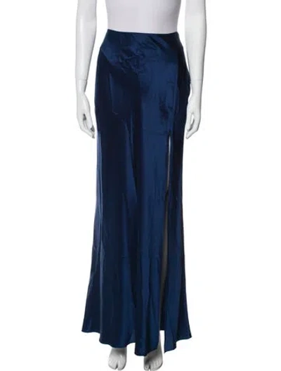 Pre-owned Sablyn Silk Long Skirt In Blue
