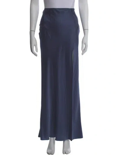 Pre-owned Sablyn Silk Long Skirt In Blue
