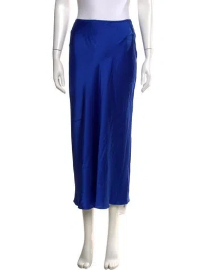 Pre-owned Sablyn Silk Long Skirt In Blue