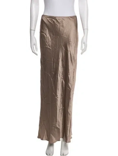 Pre-owned Sablyn Silk Long Skirt In Brown