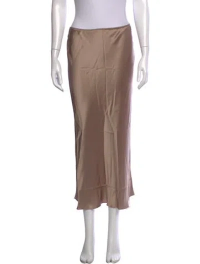 Pre-owned Sablyn Silk Long Skirt In Neutrals