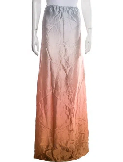 Pre-owned Sablyn Silk Long Skirt In Orange