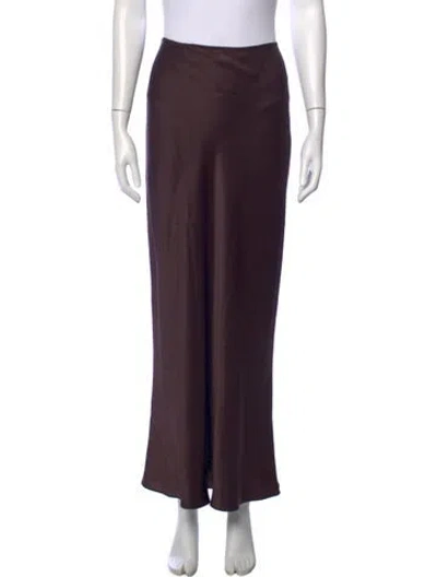 Pre-owned Sablyn Silk Long Skirt In Purple