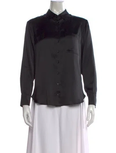 Pre-owned Sablyn Silk Long Sleeve Button-up Top In Multi