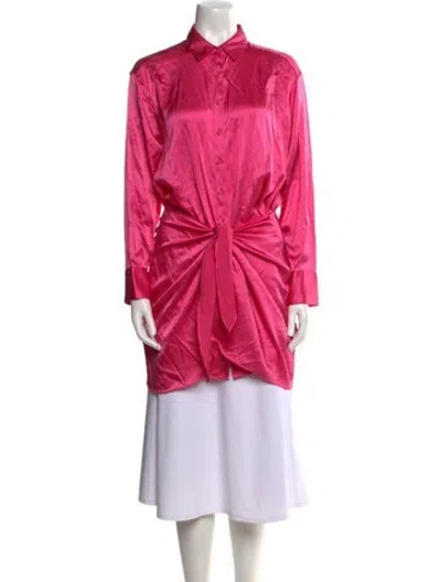Pre-owned Sablyn Silk Long Sleeve Tunic In Pink
