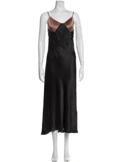 Pre-owned Sablyn Silk Midi Length Dress In Black