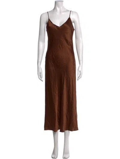 Pre-owned Sablyn Silk Midi Length Dress In Brown