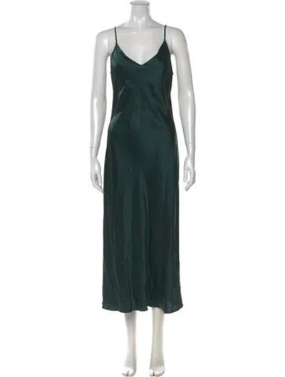 Pre-owned Sablyn Silk Midi Length Dress In Green