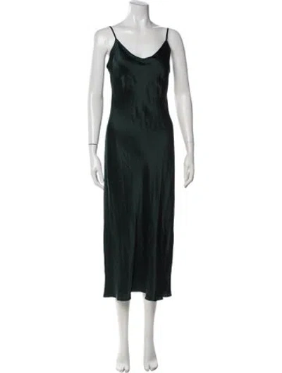 Pre-owned Sablyn Silk Midi Length Dress In Green