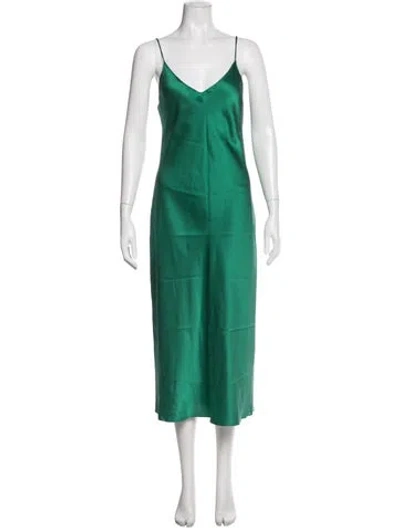 Pre-owned Sablyn Silk Midi Length Dress In Green