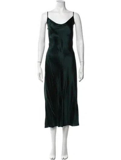 Pre-owned Sablyn Silk Midi Length Dress In Green