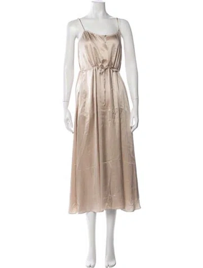 Pre-owned Sablyn Silk Midi Length Dress In Neutral