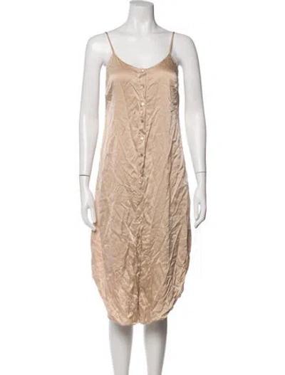 Pre-owned Sablyn Silk Midi Length Dress In Neutrals