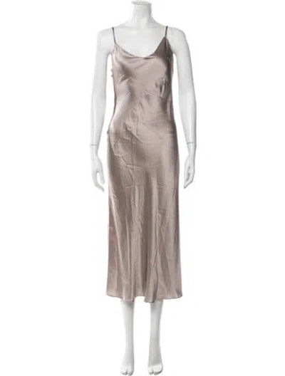 Pre-owned Sablyn Silk Midi Length Dress In Neutrals