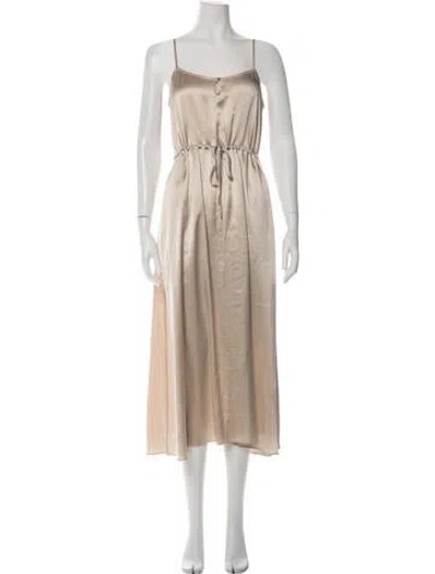 Pre-owned Sablyn Silk Midi Length Dress In Neutrals