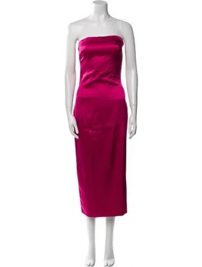 Pre-owned Sablyn Silk Midi Length Dress In Pink