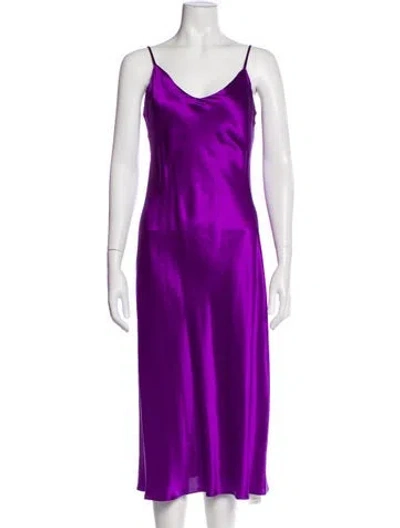 Pre-owned Sablyn Silk Midi Length Dress In Purple