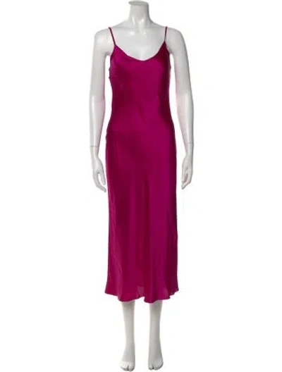 Pre-owned Sablyn Silk Midi Length Dress In Purple