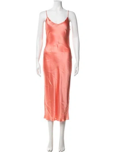 Pre-owned Sablyn Silk Midi Length Dress W/ Tags In Orange