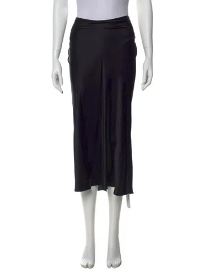 Pre-owned Sablyn Silk Midi Length Skirt In Black