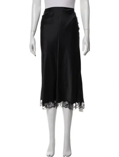Pre-owned Sablyn Silk Midi Length Skirt In Black