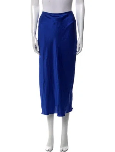 Pre-owned Sablyn Silk Midi Length Skirt In Blue