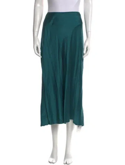Pre-owned Sablyn Silk Midi Length Skirt In Blue