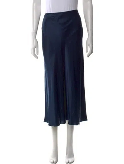 Pre-owned Sablyn Silk Midi Length Skirt In Blue