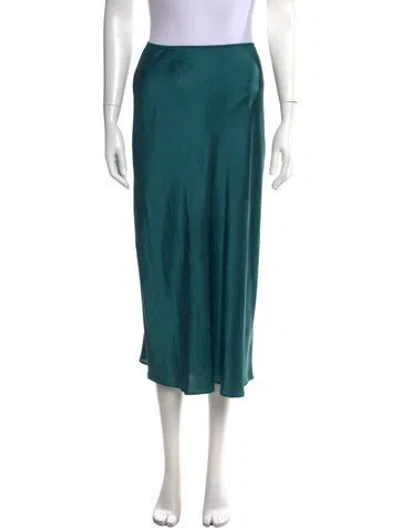 Pre-owned Sablyn Silk Midi Length Skirt In Blue