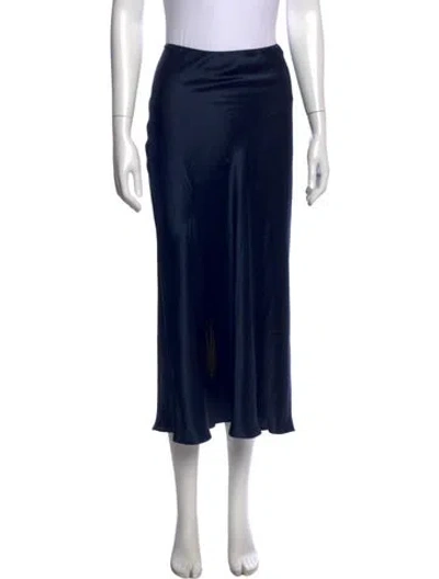 Pre-owned Sablyn Silk Midi Length Skirt In Blue