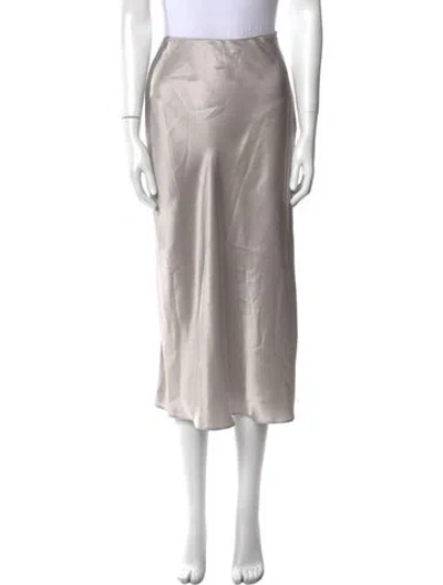 Pre-owned Sablyn Silk Midi Length Skirt In Gray