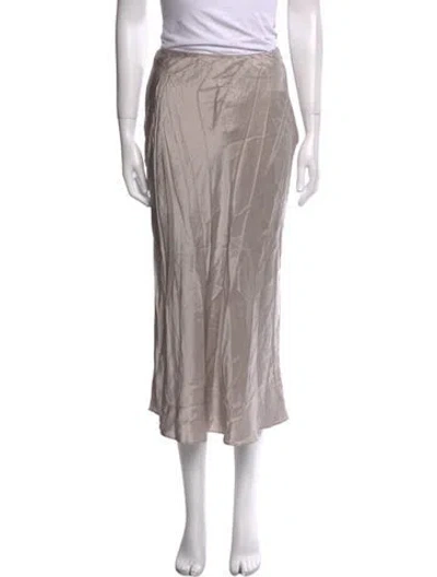 Pre-owned Sablyn Silk Midi Length Skirt In Gray