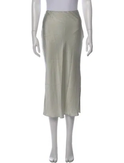 Pre-owned Sablyn Silk Midi Length Skirt In Gray