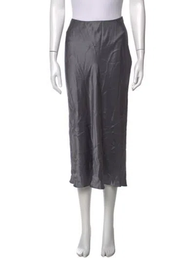 Pre-owned Sablyn Silk Midi Length Skirt In Grey