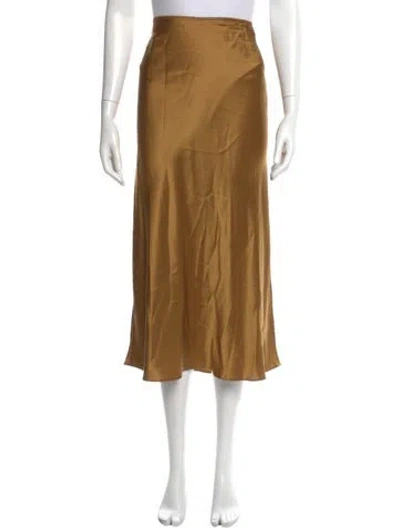 Pre-owned Sablyn Silk Midi Length Skirt In Neutral