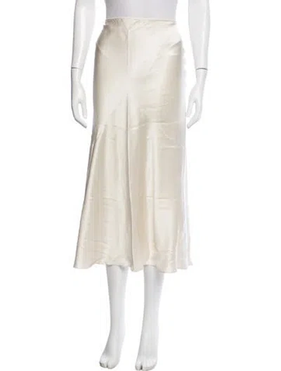 Pre-owned Sablyn Silk Midi Length Skirt In Neutrals