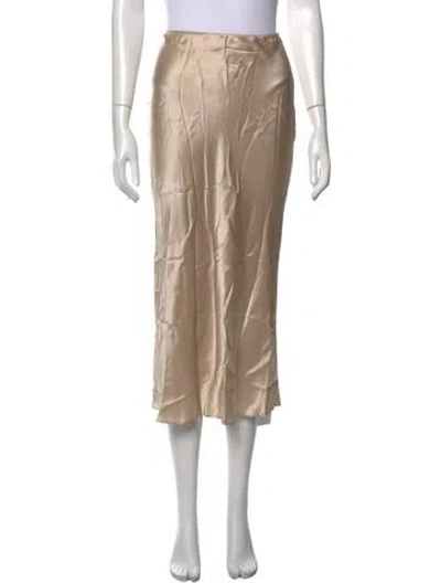 Pre-owned Sablyn Silk Midi Length Skirt In Neutrals