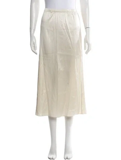 Pre-owned Sablyn Silk Midi Length Skirt In Neutrals