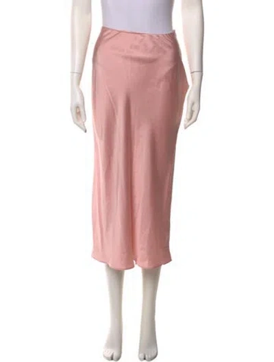 Pre-owned Sablyn Silk Midi Length Skirt In Pink