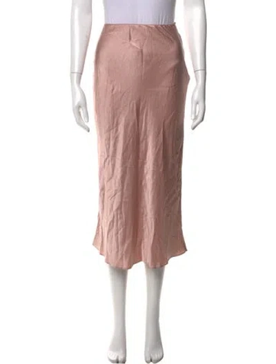 Pre-owned Sablyn Silk Midi Length Skirt In Pink