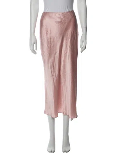 Pre-owned Sablyn Silk Midi Length Skirt In Pink