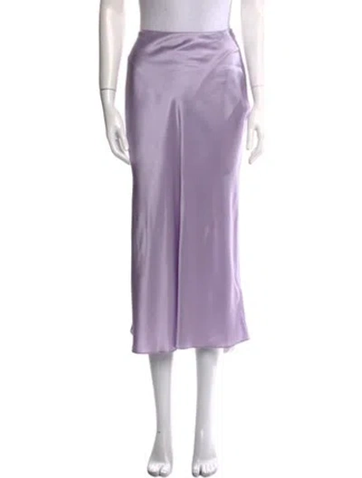 Pre-owned Sablyn Silk Midi Length Skirt In Purple