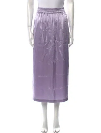 Pre-owned Sablyn Silk Midi Length Skirt In Purple