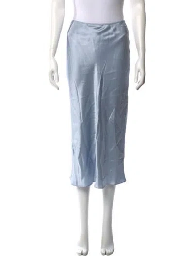 Pre-owned Sablyn Silk Midi Length Skirt W/ Tags In Blue