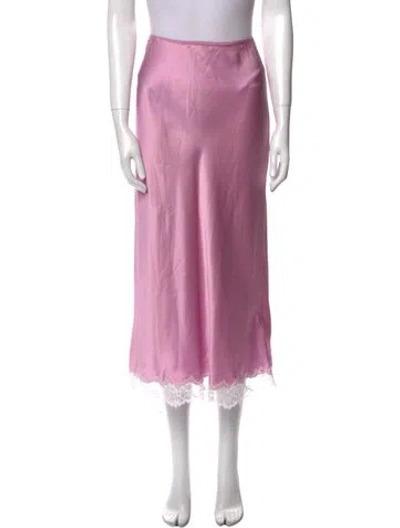 Pre-owned Sablyn Silk Midi Length Skirt W/ Tags In Purple