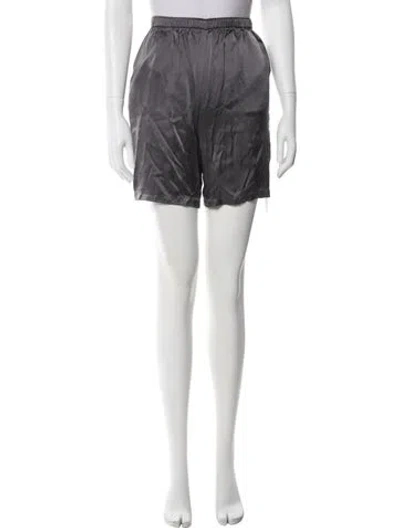 Pre-owned Sablyn Silk Mini Shorts In Gray